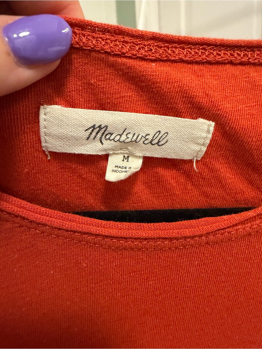 Madewell Relaxed Crewneck Tee in Rust Orange - Picture 2 of 3